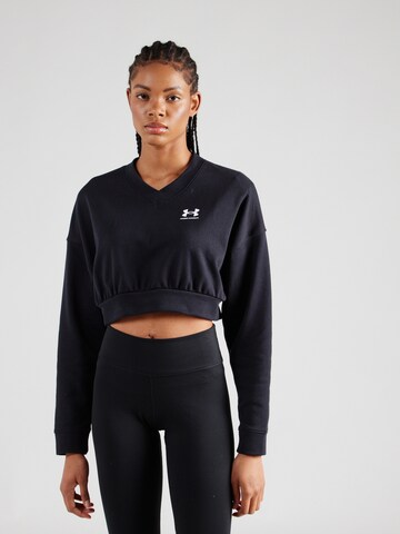 UNDER ARMOUR Funkčné tričko 'Rival Terry' - Čierna: predná strana