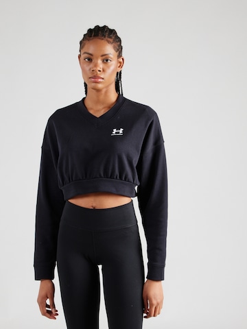 UNDER ARMOUR Funktionsbluse 'Rival Terry' i sort: forside