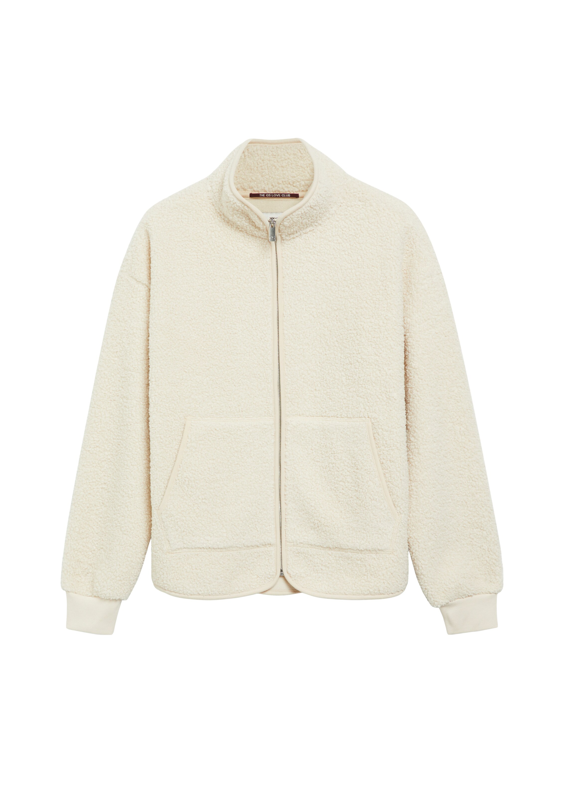 Veste en polaire QS en beige : devant