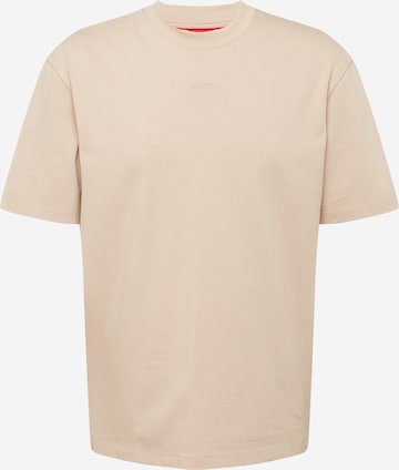 T-Shirt 'Dapolino' HUGO Red en beige : devant