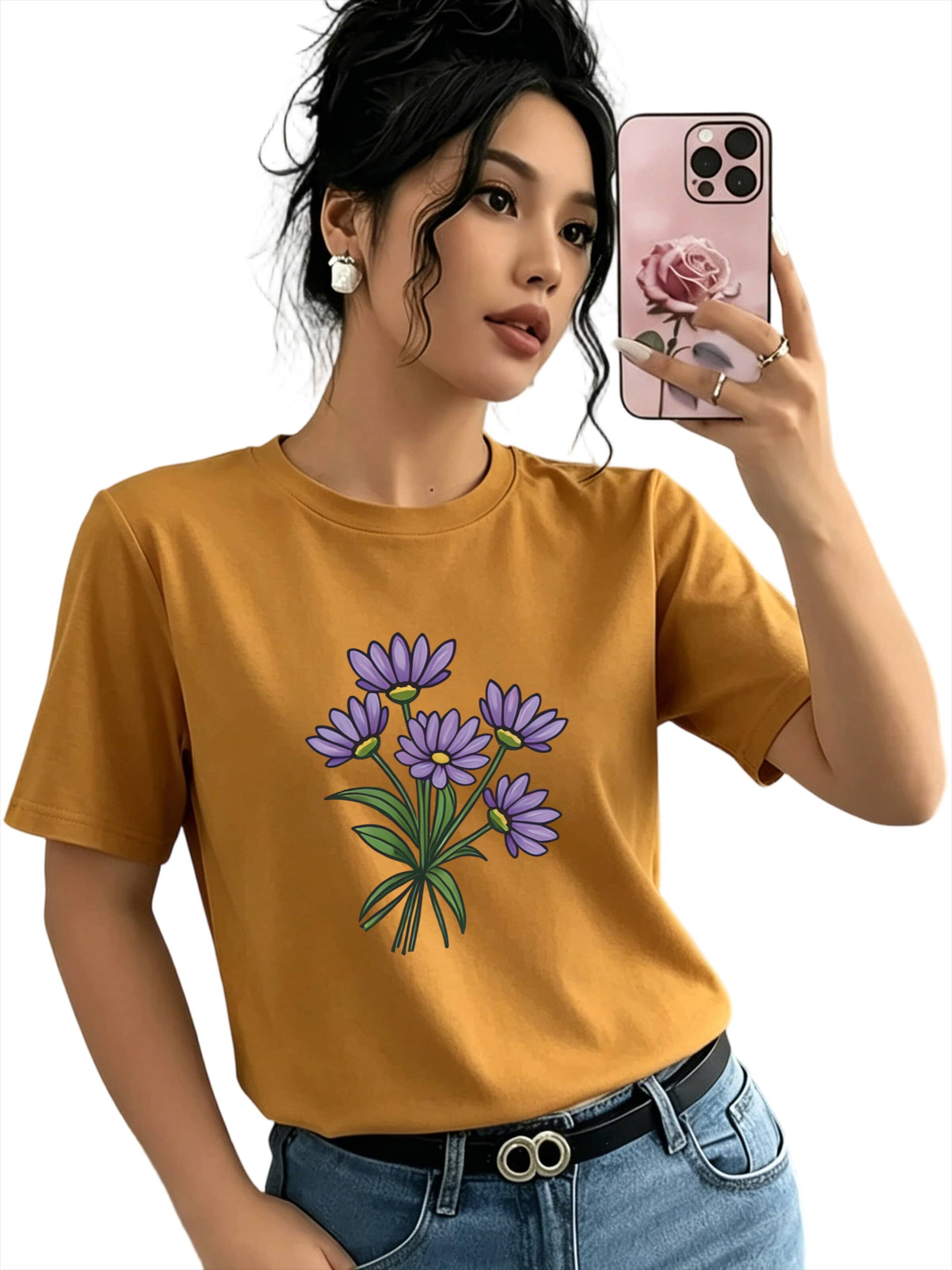 GORHEY Shirt in Oranje: voorkant