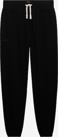 Superdry & Co Tapered Pants 'Essential' in Black: front