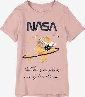 NAME IT Shirt 'NASA JUDO' in Pink: predná strana