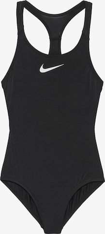 NIKE Bustier Sportbadeanzug in Schwarz: predná strana