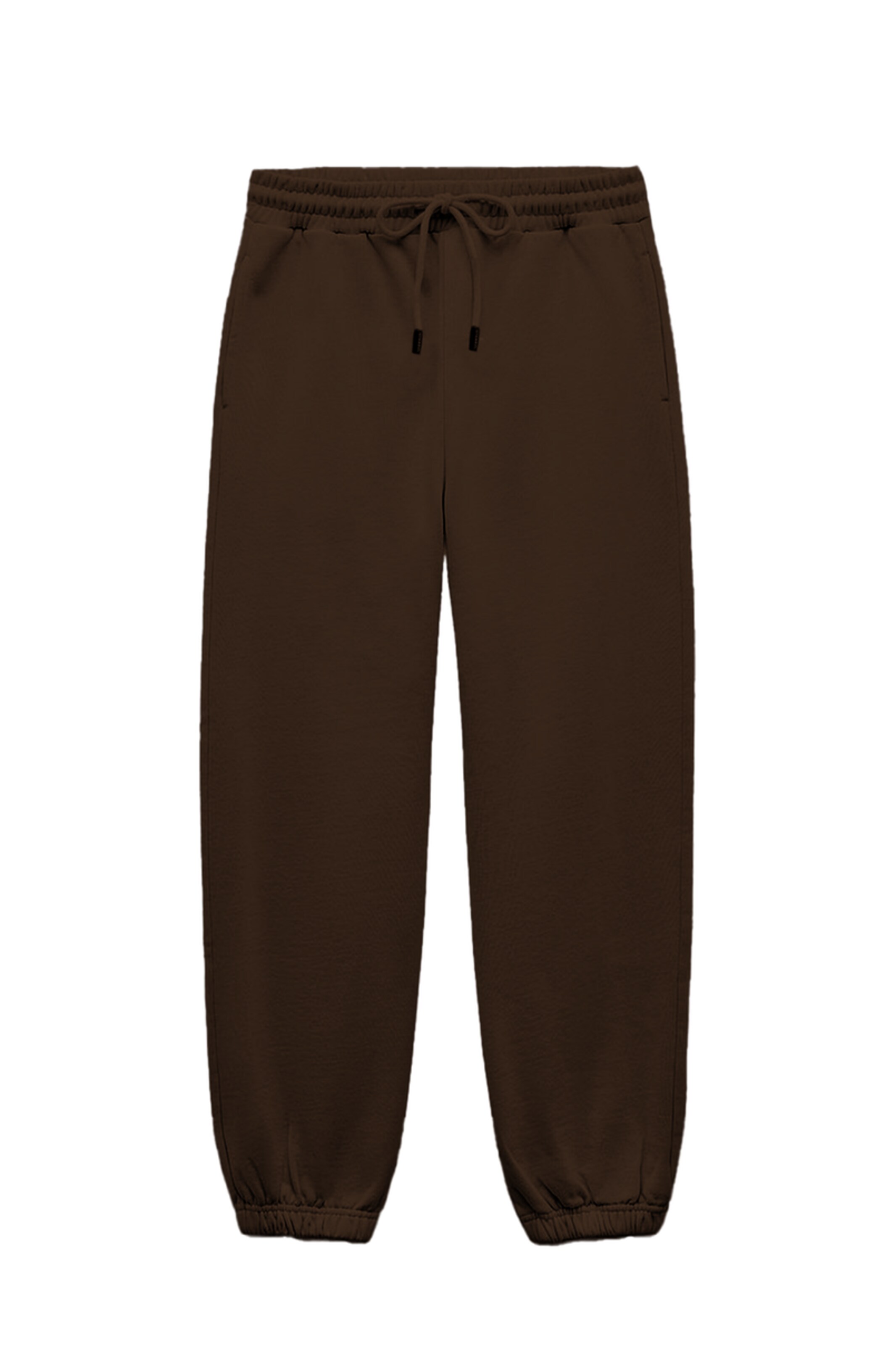 UNIQVIBE Tapered Trousers in Brown: front