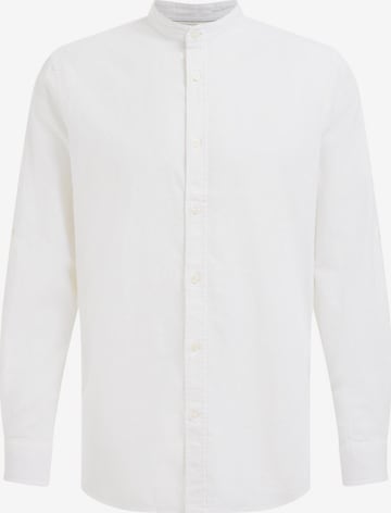 WE Fashion Button Up Shirt in White: front