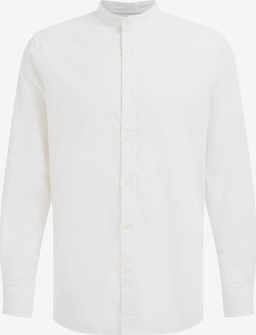 WE Fashion Slim fit Button Up Shirt in White: front