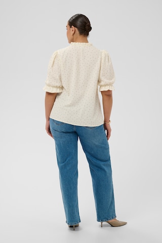 KAFFE CURVE Bluse 'Kitta' in Weiß