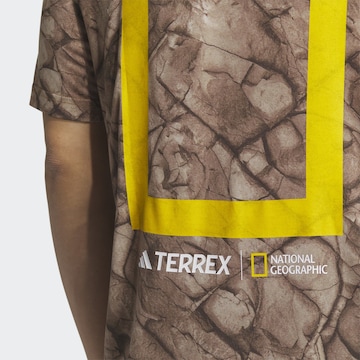 ADIDAS TERREX Funktionsshirt 'National Geographic' in Braun