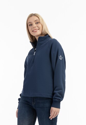 DreiMaster Maritim Sweatshirt 'Bridgeport' in Blauw: voorkant