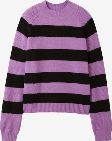 TOM TAILOR DENIM Sweater in Purple: front