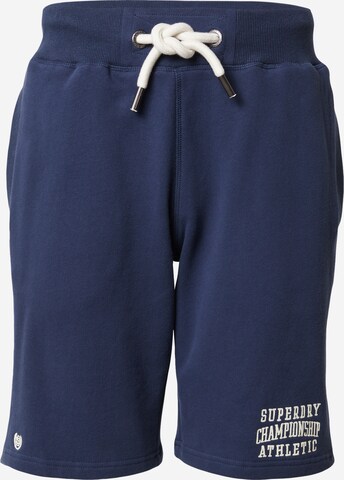 Superdry Pants in Blue: front