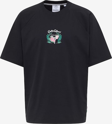 T-Shirt 'Egger' Carlo Colucci en noir : devant