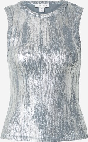 TOPSHOP Top w kolorze srebrny: przód