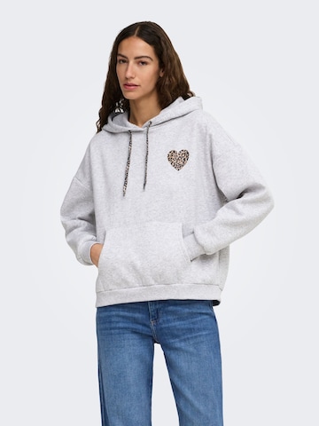ONLY Sweatshirt in Grijs: voorkant