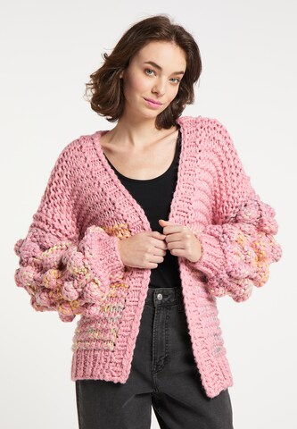 MYMO Плетена жилетка в розово: отпред