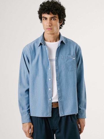 Pepe Jeans Regular fit Overhemd 'Colman' in Blauw: voorkant