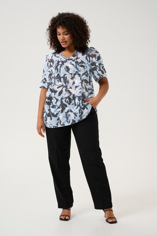KAFFE CURVE Bluse 'Celona' i blå