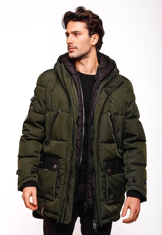 STONE HARBOUR Winter Parka 'Tahaa' in Green: front