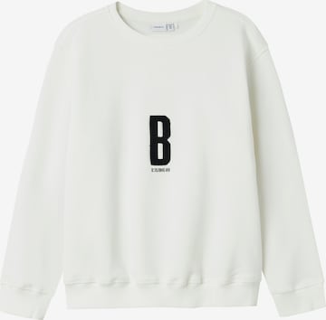 balta NAME IT Megztinis be užsegimo 'NKMONSLO': priekis