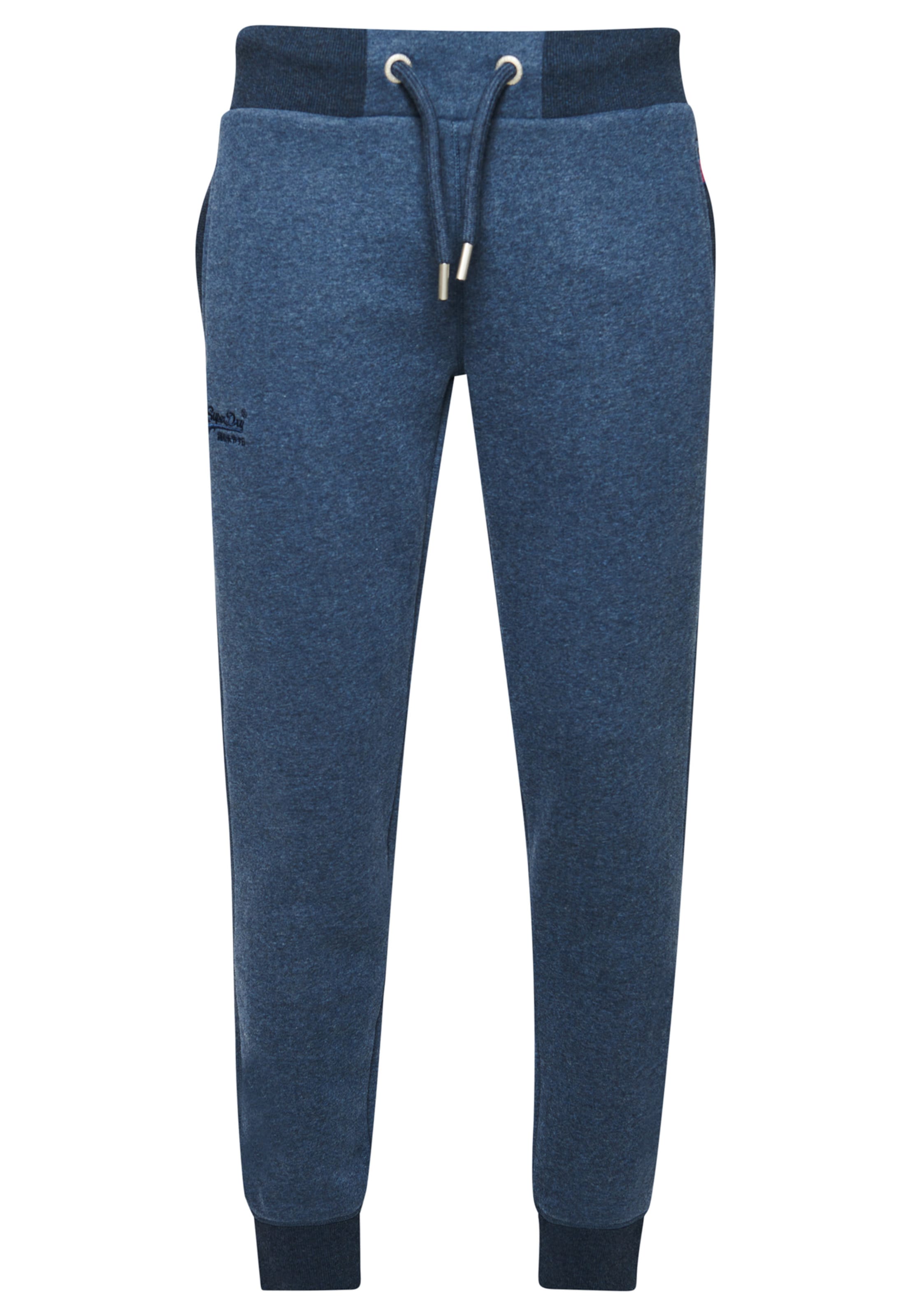 Superdry Tapered Broek in Blauw: voorkant