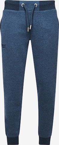 Superdry Tapered Pants in Blue: front