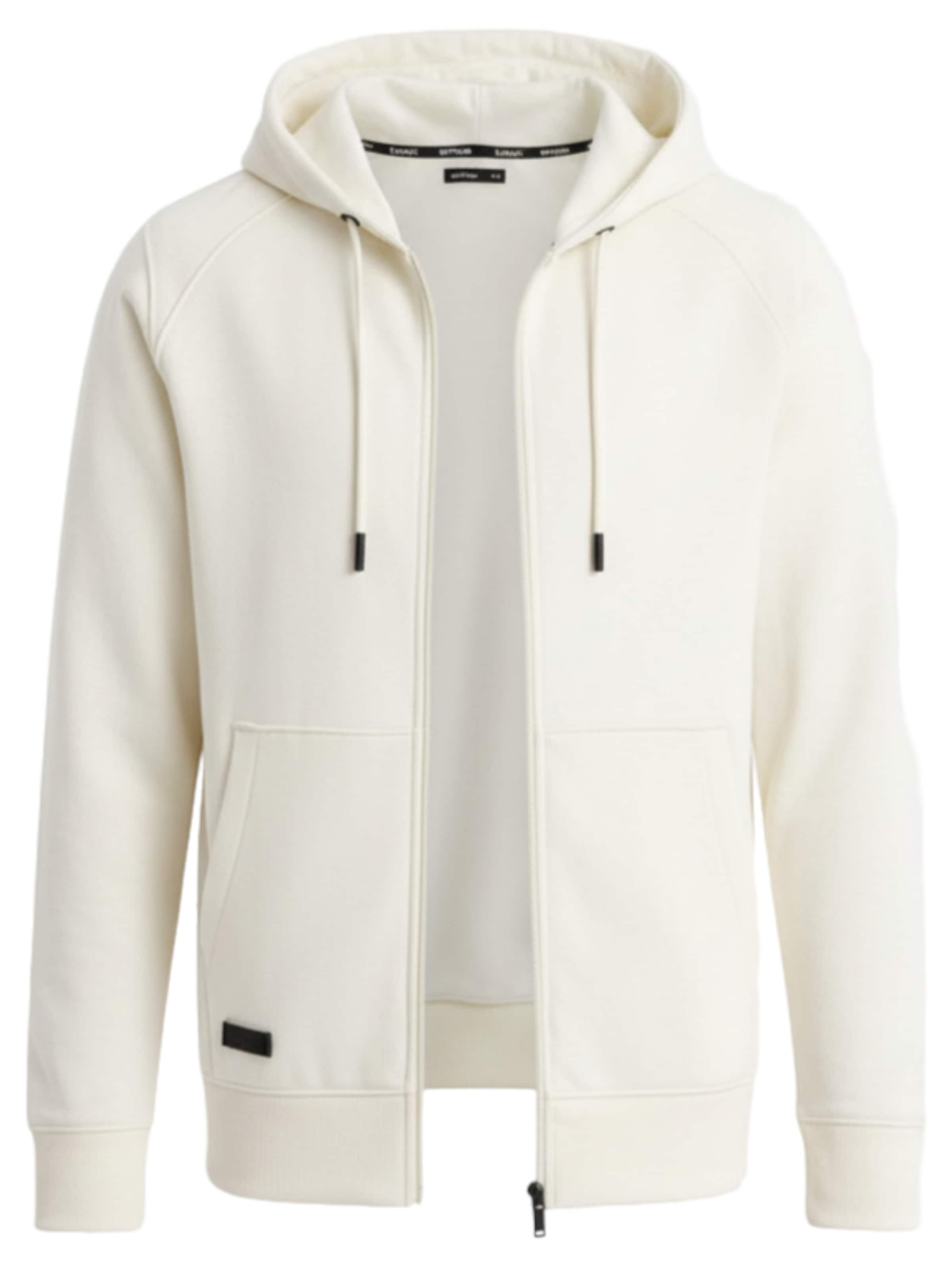 Ombre Sweatvest in de kleur Crème, Productweergave