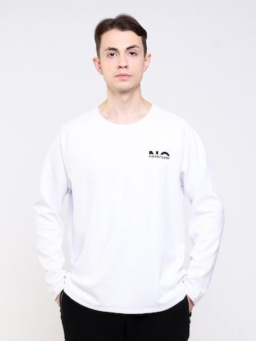 neverover - Camiseta funcional en blanco: frente