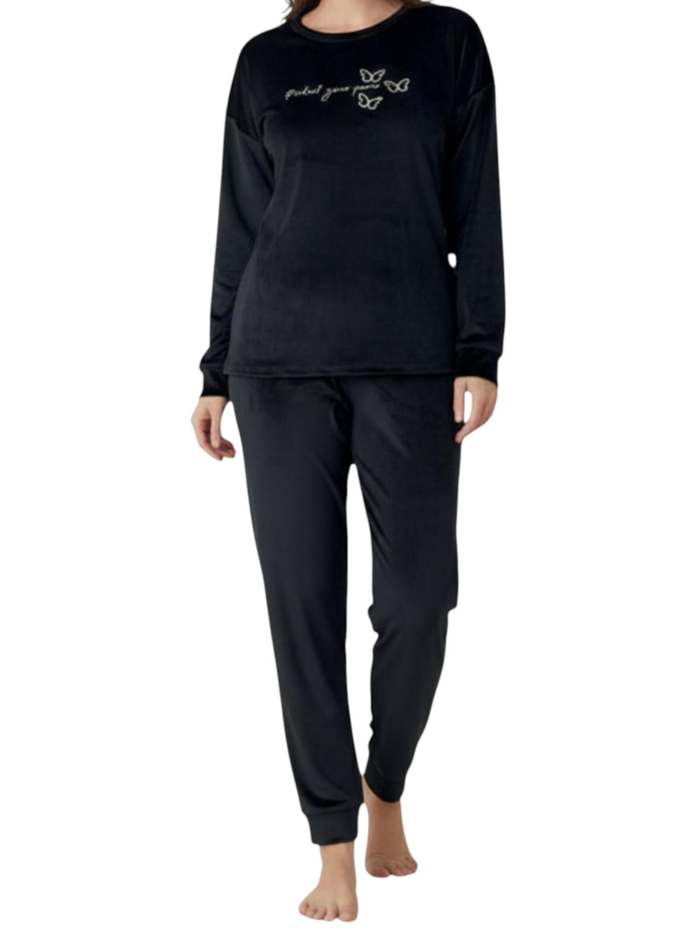 fashionshowcase Pyjamas 'VelvetDream' i sort