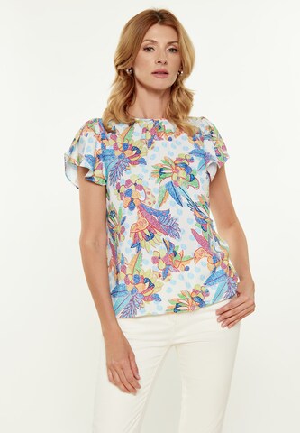 Chemisier Usha en bleu : devant