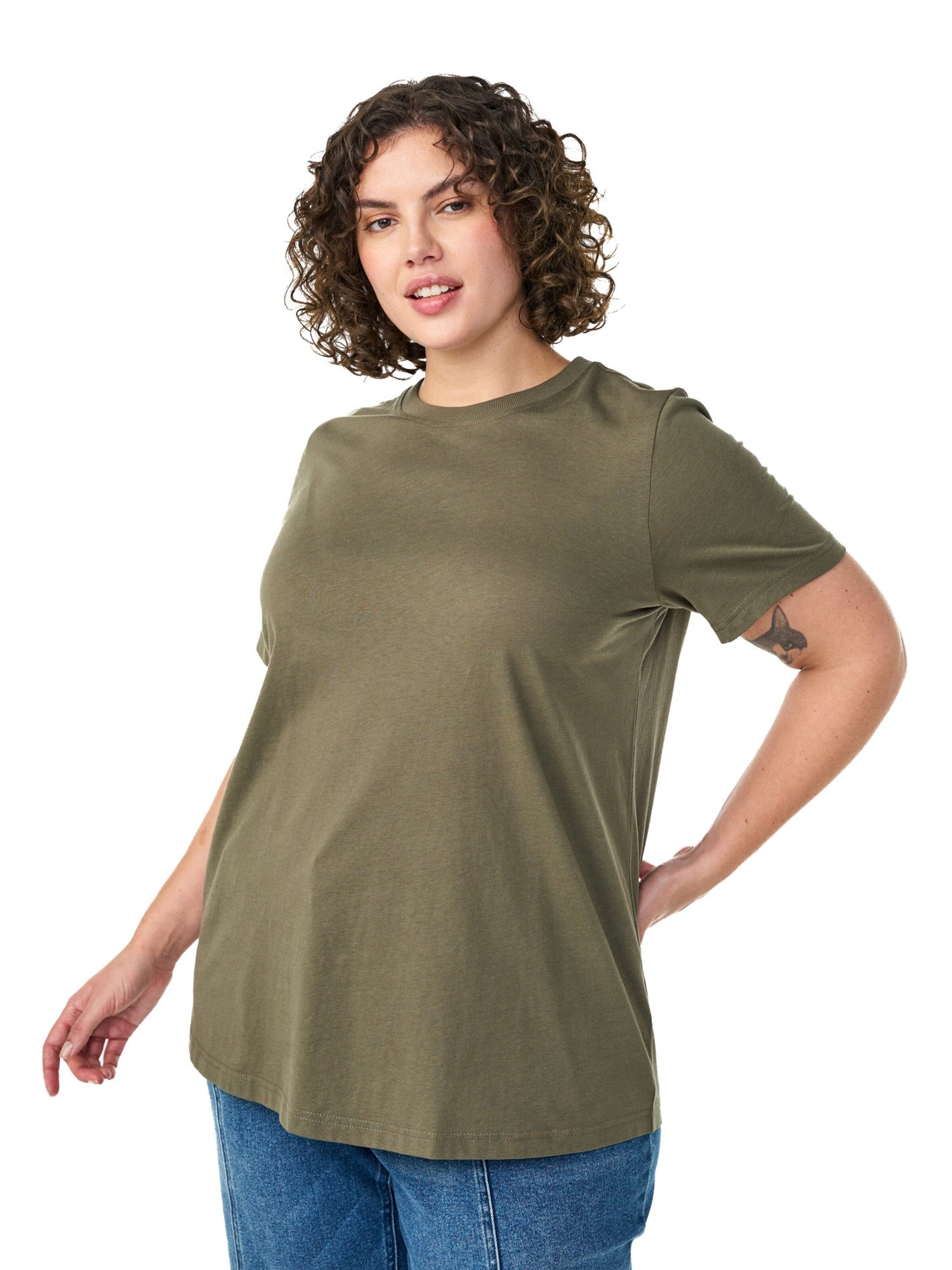 Zizzi Shirt 'VCharlin' in Groen