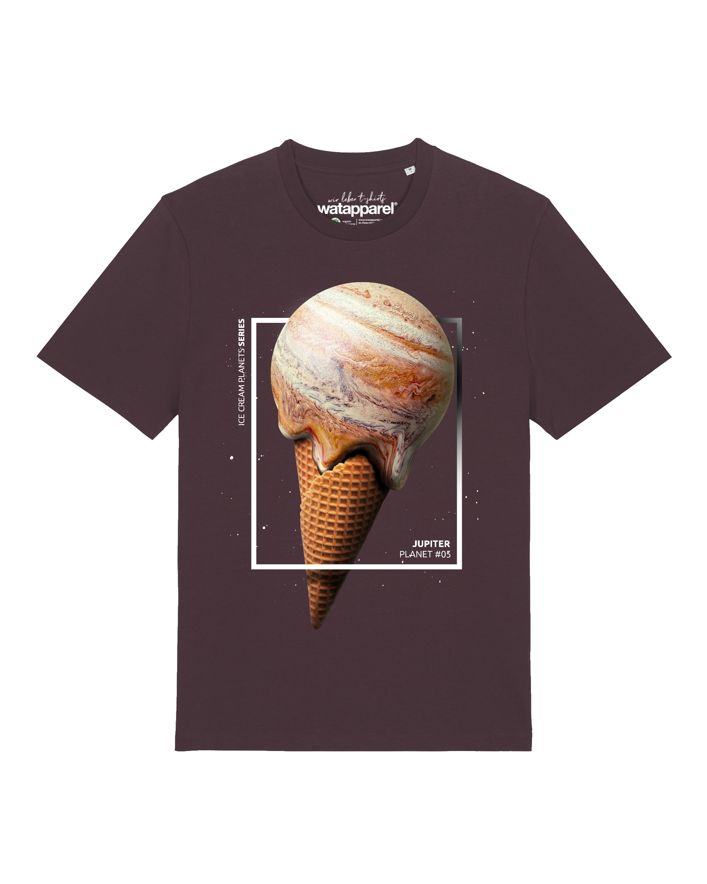 Watapparel Shirt 'Jupiter Planet' in Rood: voorkant