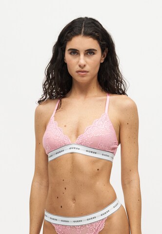 GUESS Trojúhelníková Podprsenka 'BELLE' – pink: přední strana