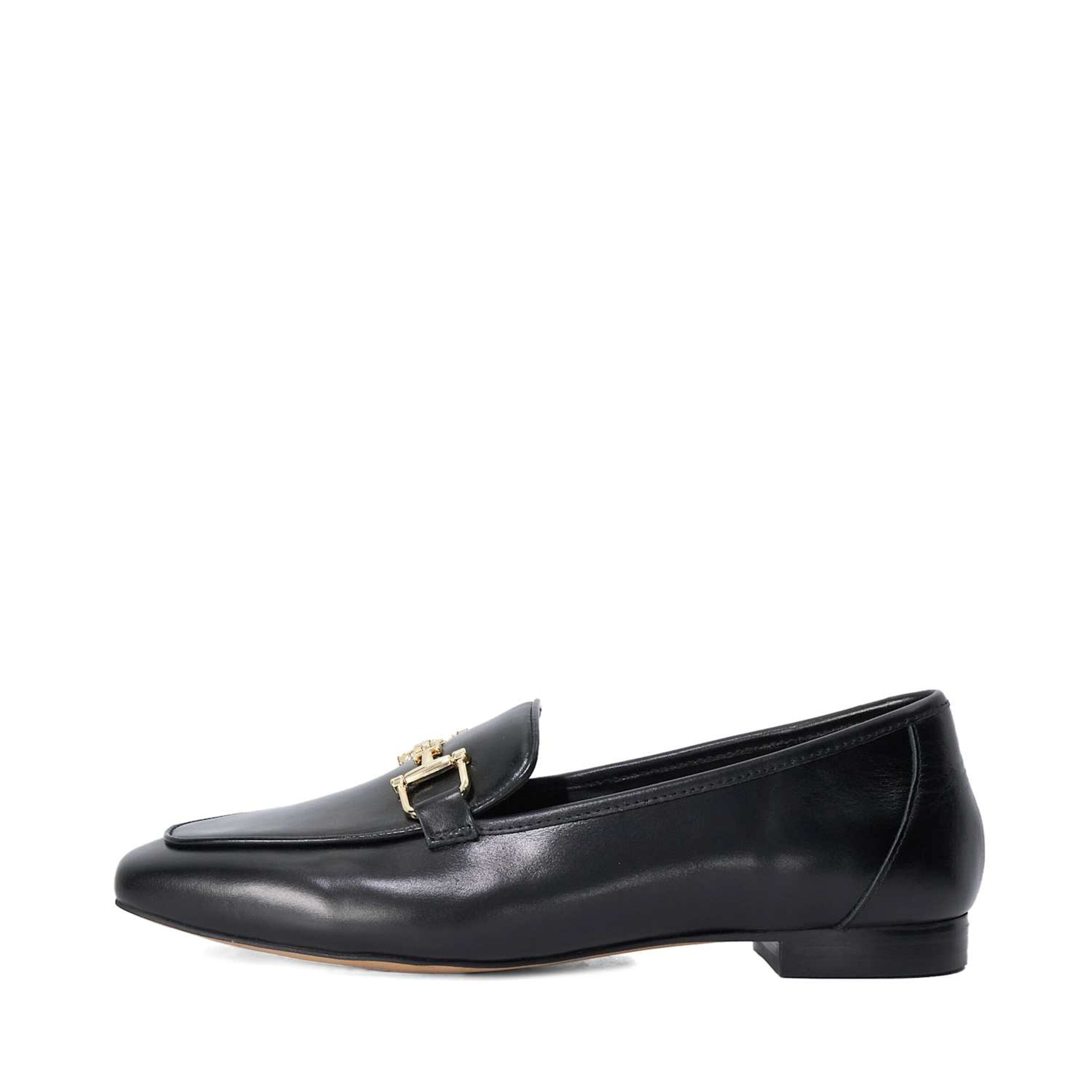 Dune LONDON Instappers 'Grained' in Zwart
