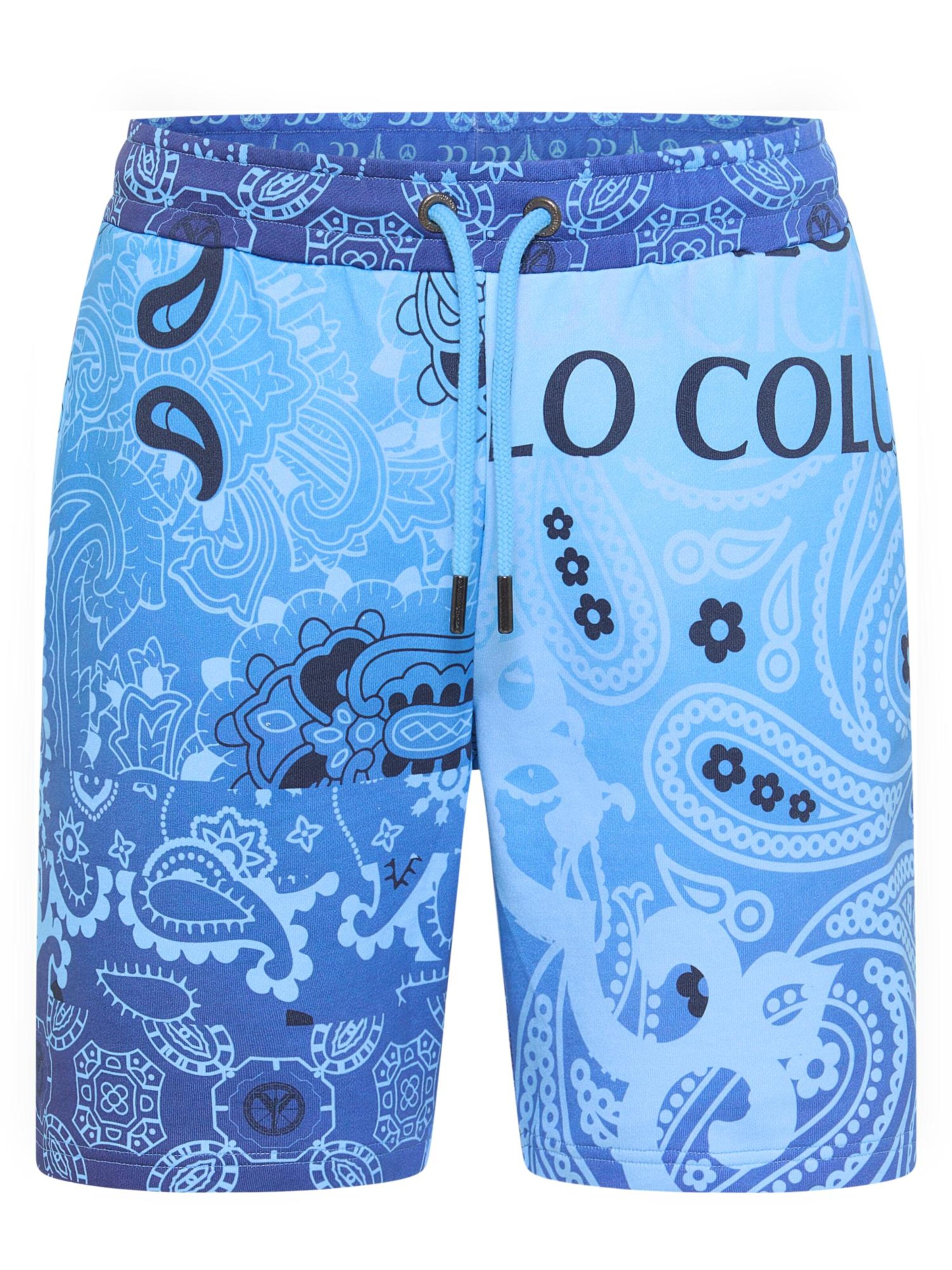 Carlo Colucci Regular Broek 'De Chiusole' in Blauw: voorkant