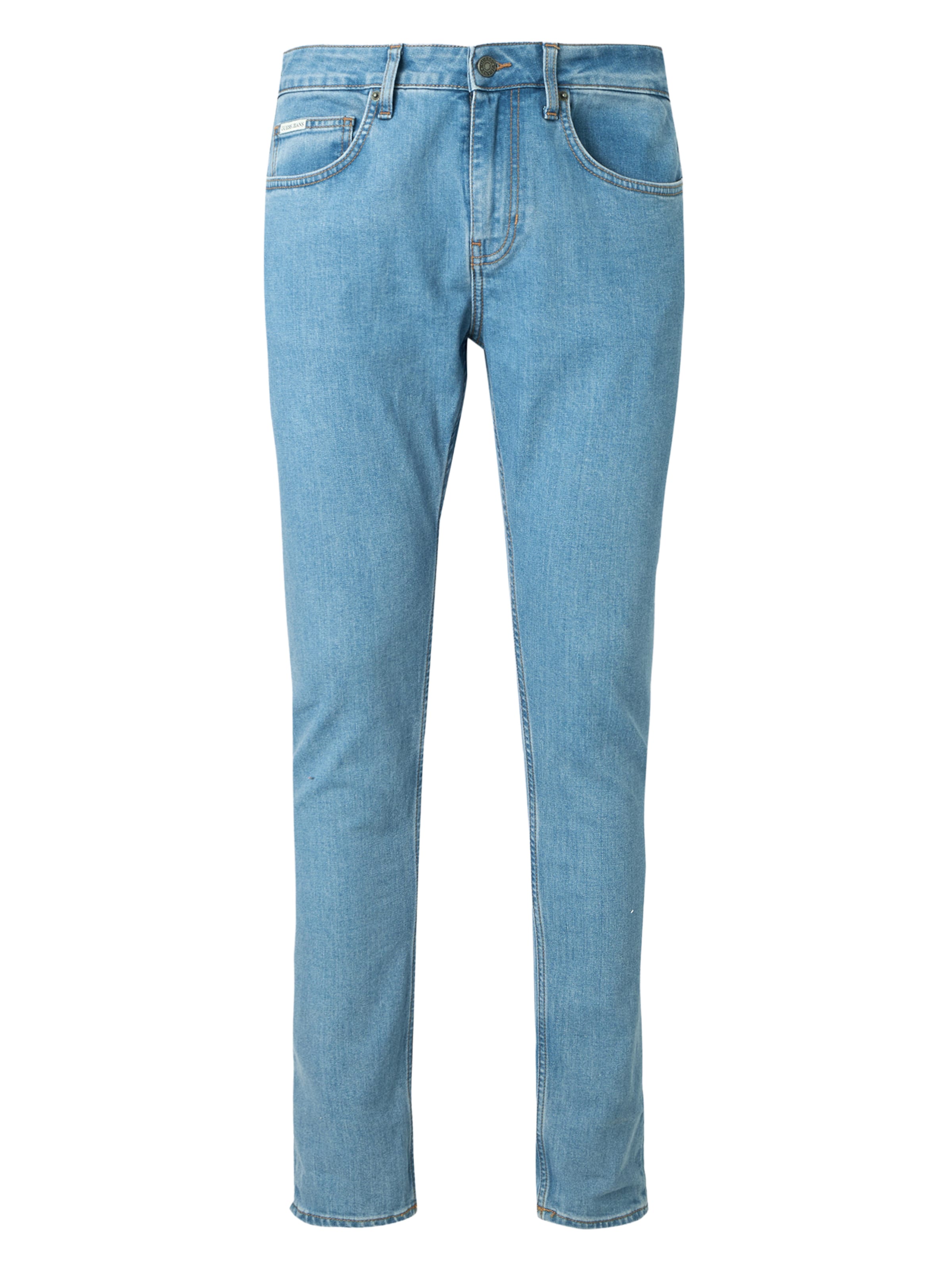 mėlyna GUESS JEANS Siauras Džinsai: priekis