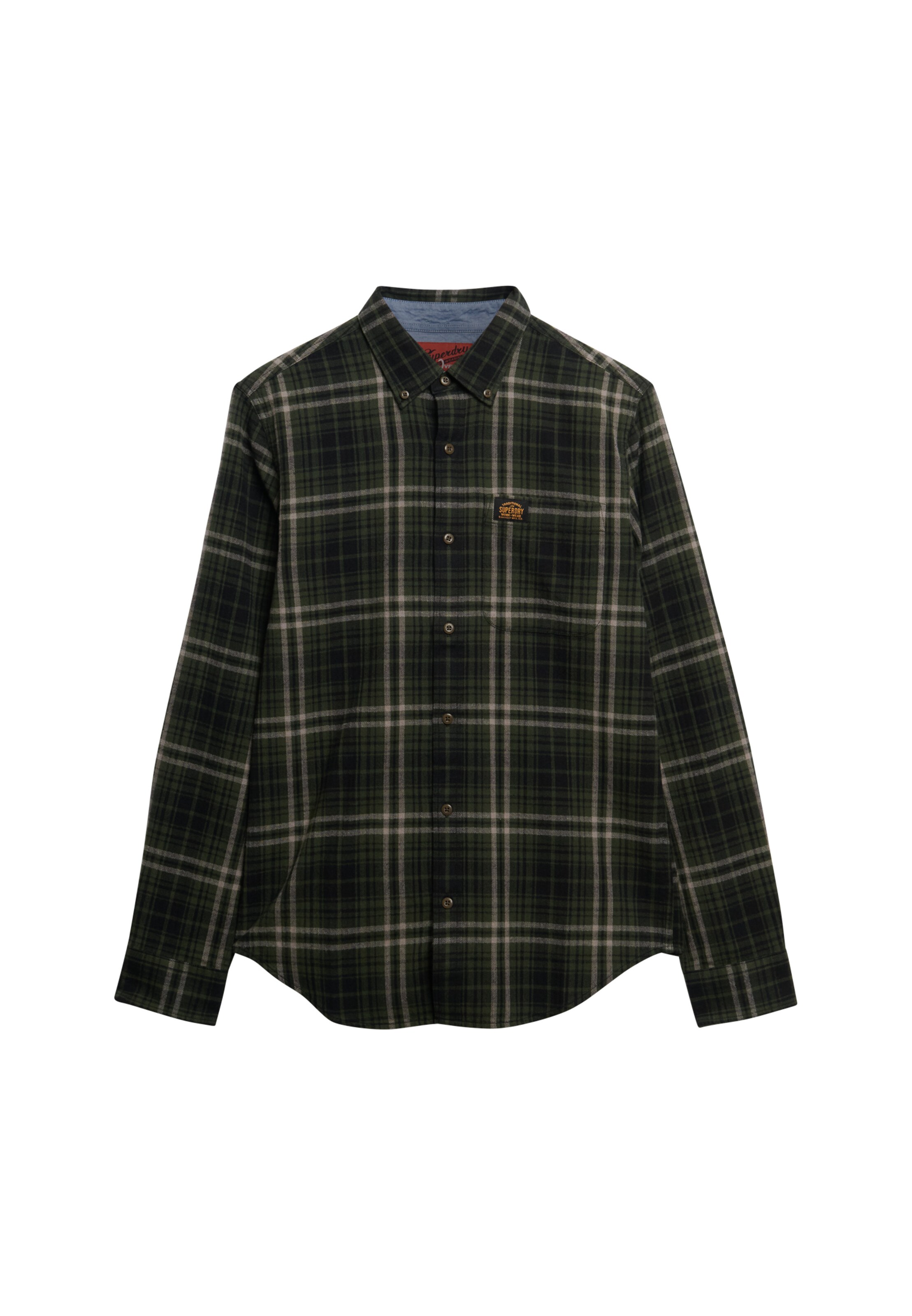 Superdry Button Up Shirt in Green: front