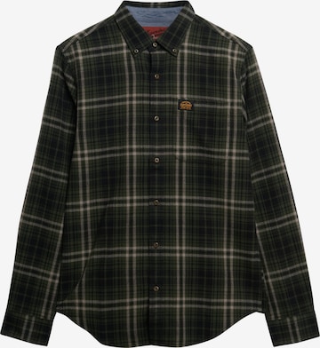 Superdry Button Up Shirt in Green: front