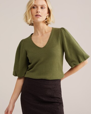 WE Fashion Sweter w kolorze zielony: przód