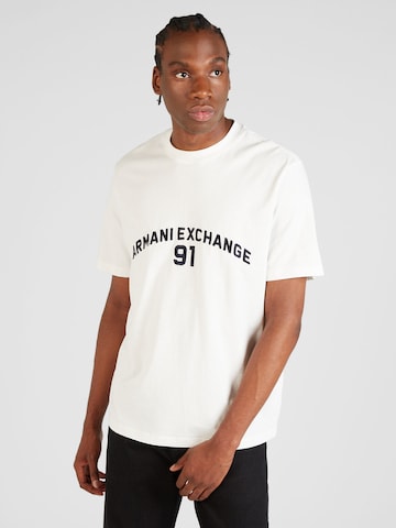 T-Shirt ARMANI EXCHANGE en blanc : devant