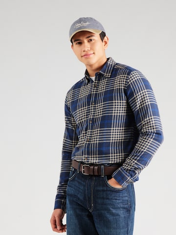 Only & Sons Slim fit Button Up Shirt 'ONSGUDMUND' in Blue: front