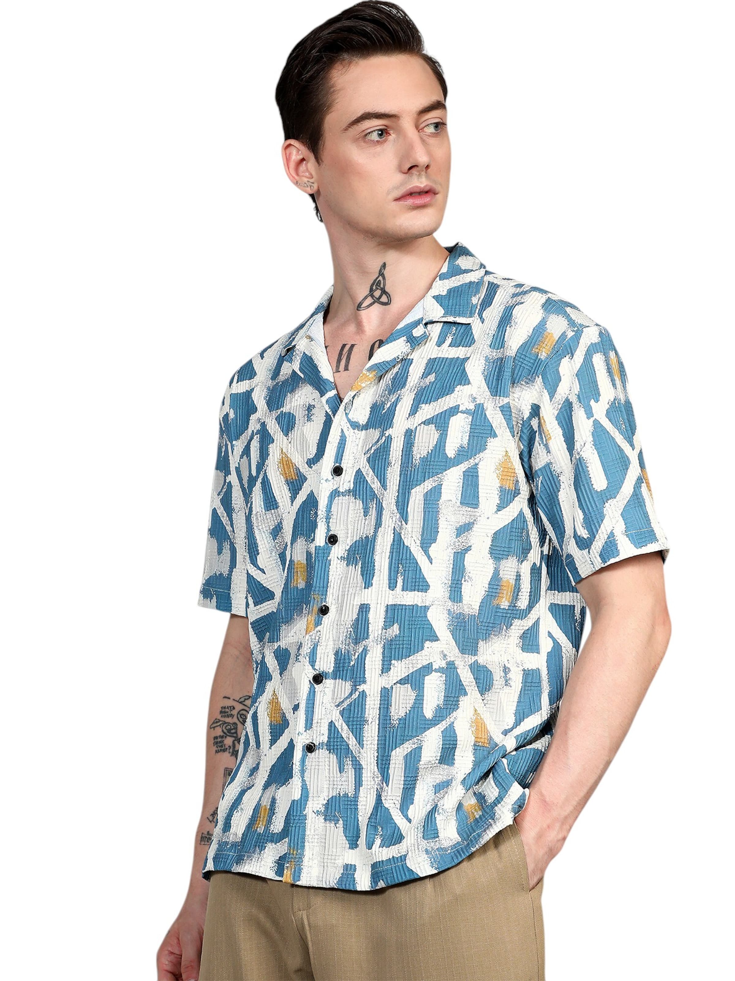 Campus Sutra - Ajuste regular Camisa 'Tami' en azul