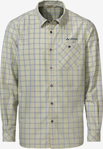 VAUDE Regular fit Overhemd 'M Albsteig LS ST III' in Groen: voorkant