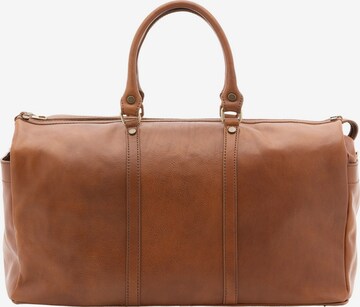 Borsa da viaggio 'Borsa da viaggio unisex vera pelle con zip - Made in Italy' di Chiara Ferretti in giallo: frontale