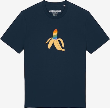 Watapparel Shirt 'Rainbow Banana' in Blue: front
