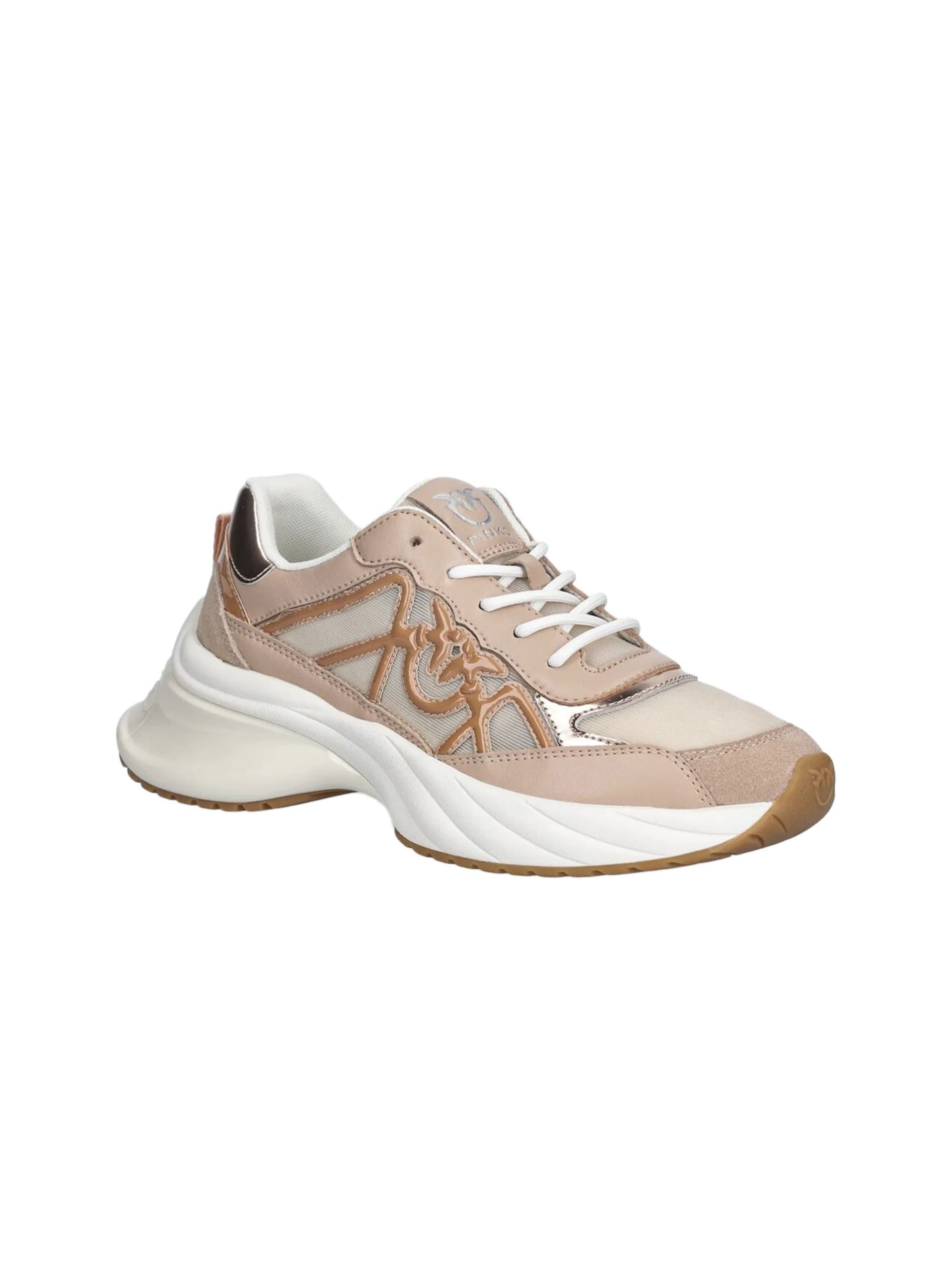 PINKO Sneaker low 'Ariel 33 - Sneaker Calf Leather/Net/Cow Suede'‌ in Pink: Vorderseite