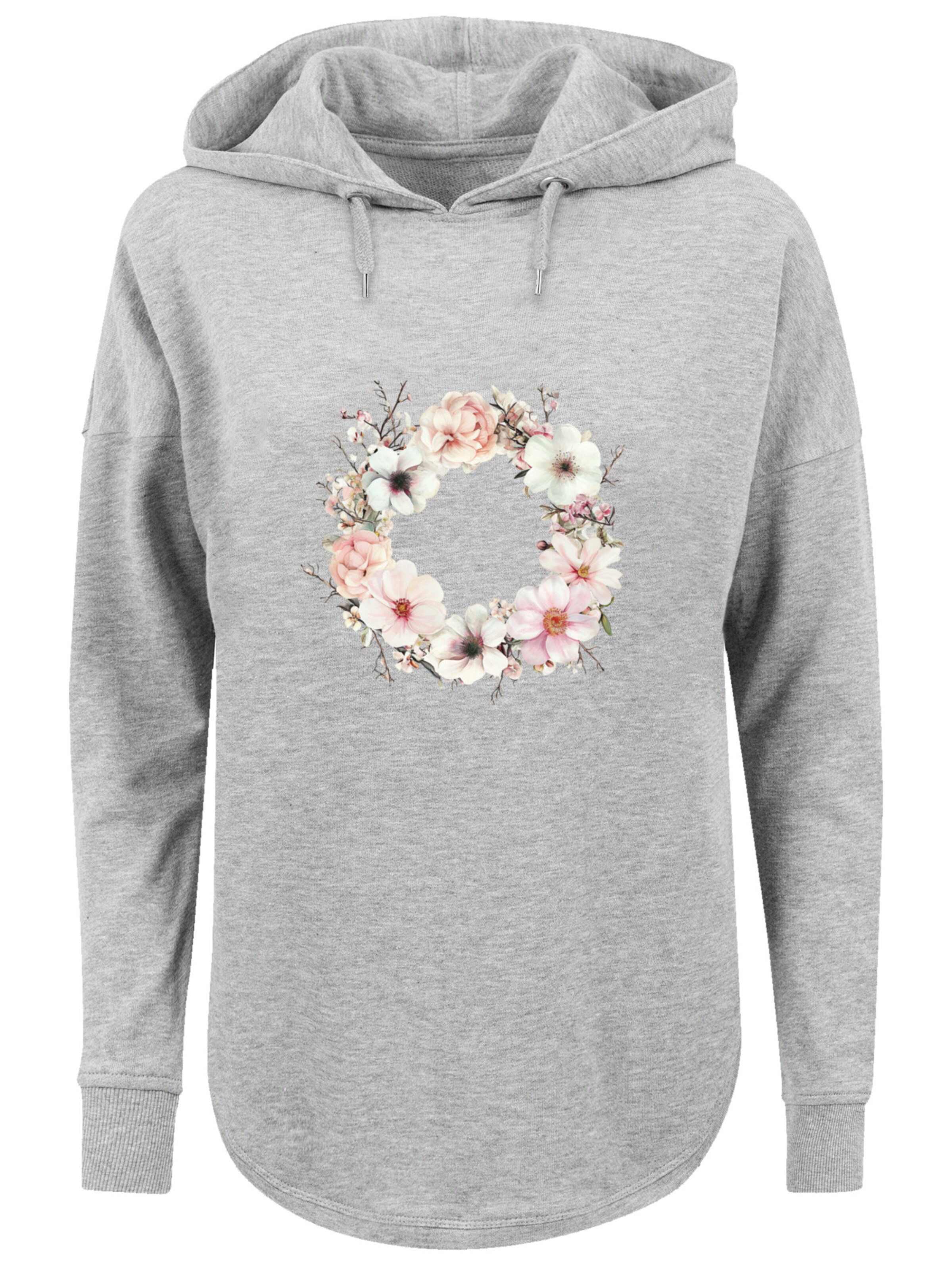 Sweat-shirt 'Rosa Blumenkranz' F4NT4STIC en gris : devant