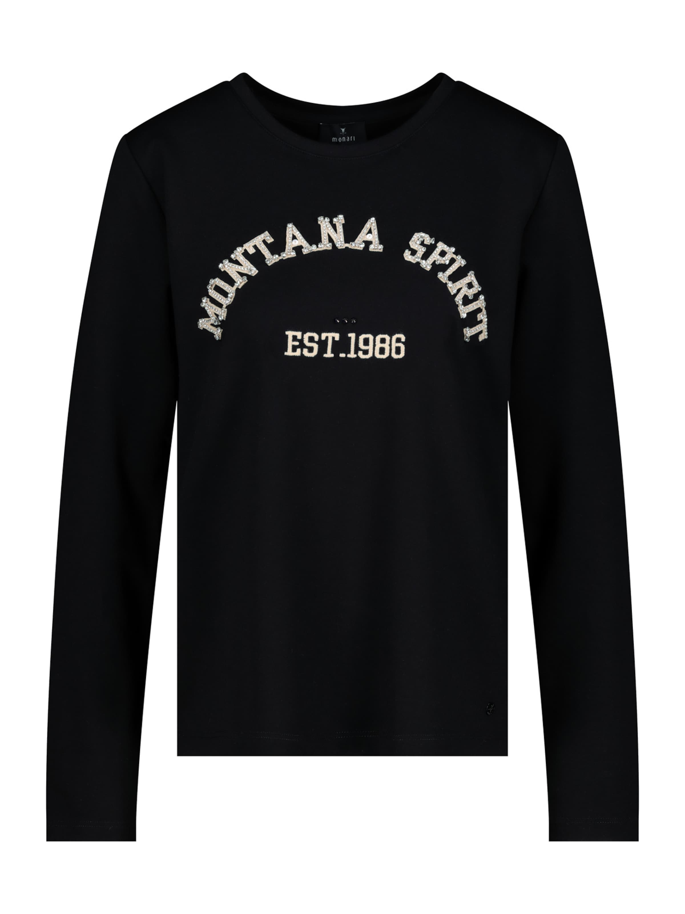 Felpa di monari in nero: frontale