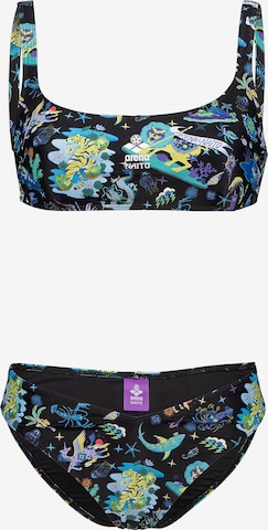 ARENA Bustier Bikini 'Naito Fun Planet' in Blau: predná strana