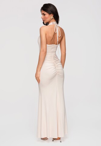 Robe de soirée 'LA-OM-DLR342' Ombre en beige